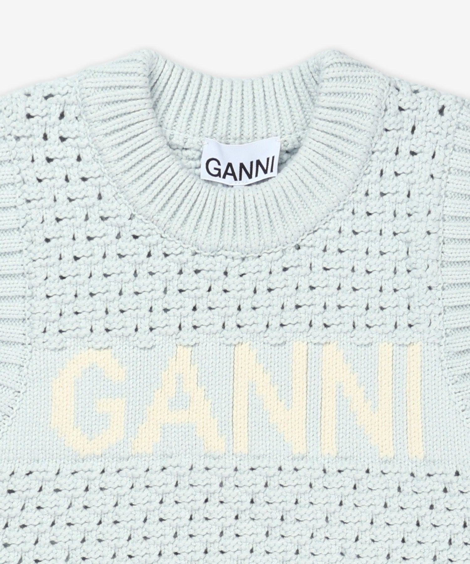 MUSINSA | GANNI Textured Cotton Pointelle Vest - Illusion