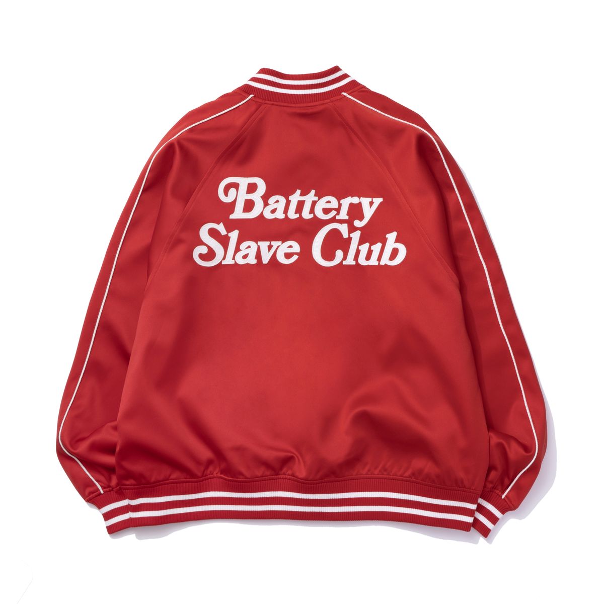 엑스트라오디너리(EXTRAORDINARY) B.S.C SOUVENIR SATIN JACKET RED
