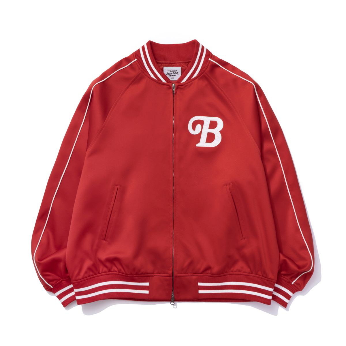 엑스트라오디너리(EXTRAORDINARY) B.S.C SOUVENIR SATIN JACKET RED