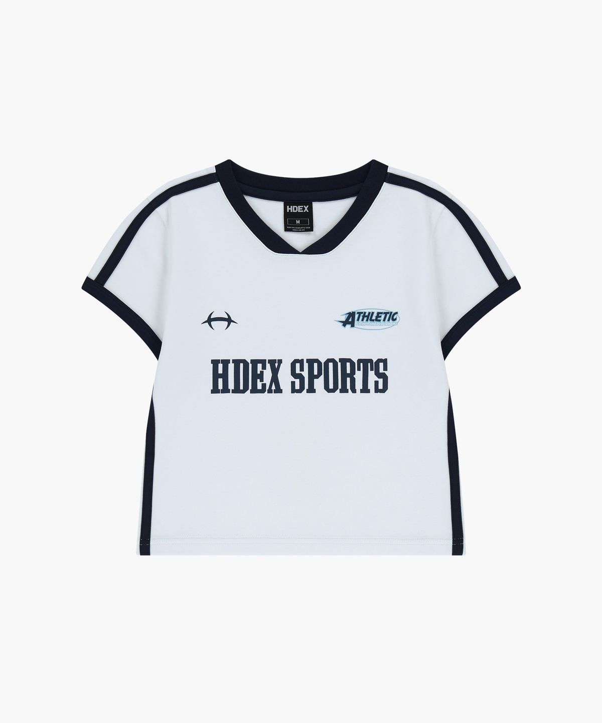 에이치덱스(HDEX) 우먼스 스포티 링거 브이넥 숏 슬리브 (White)