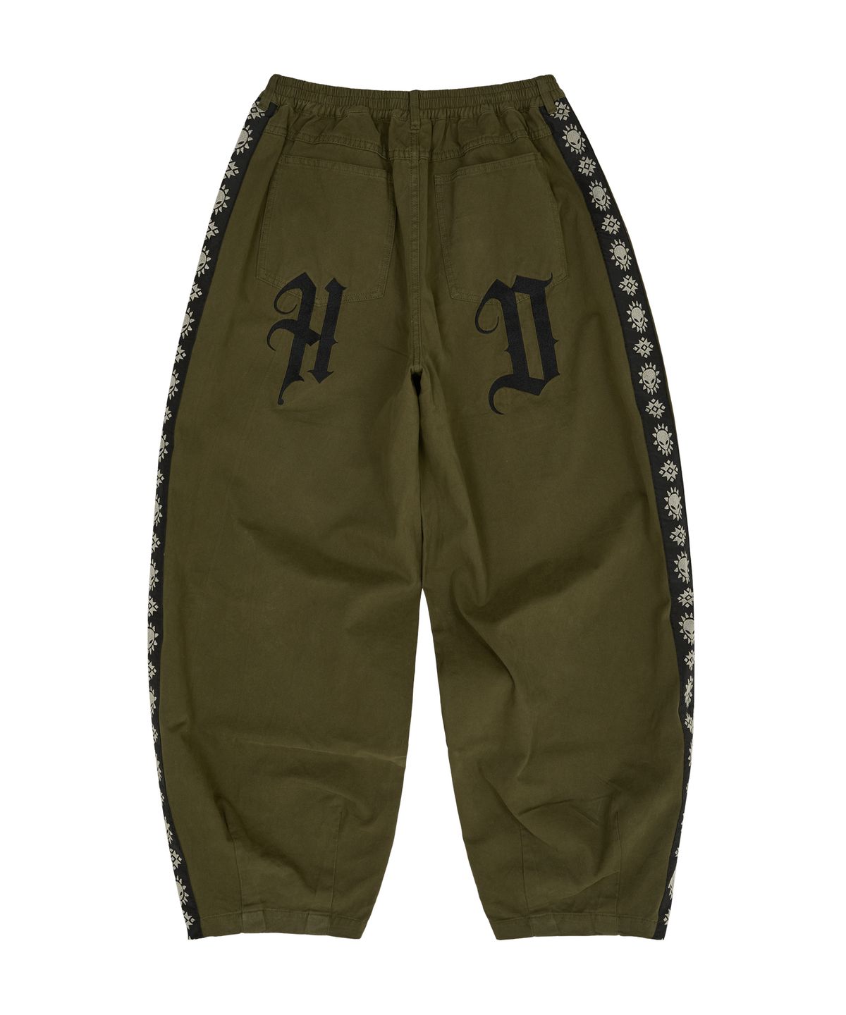후드후드(HOODHOOD) 사이드 밴드 벌룬 코튼 팬츠 카키