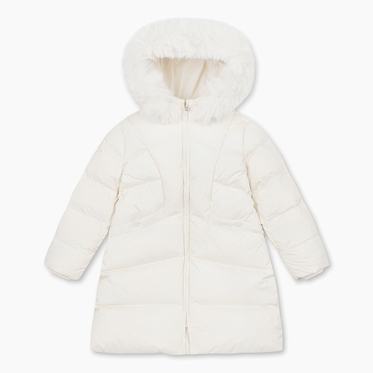 베네통키즈(BENETTONKIDS) 퍼 후드 덕다운 점퍼_QADJ09461IV