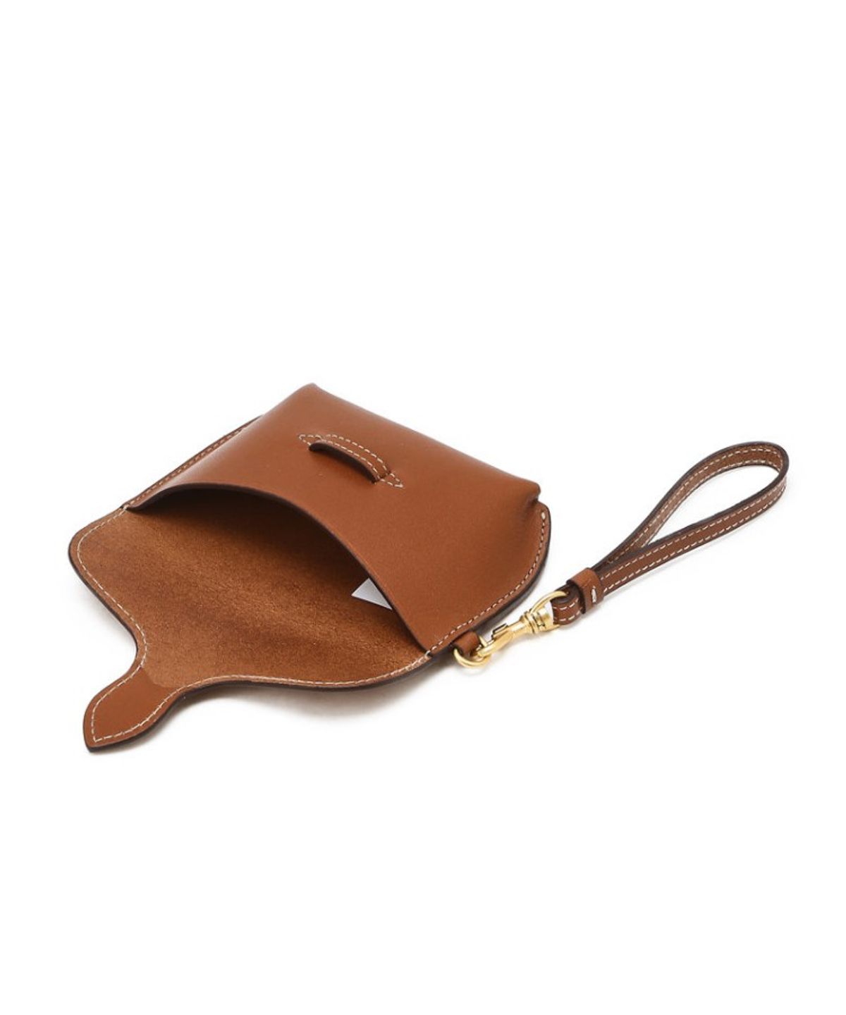 아떼 바네사브루노(ATHE VANESSABRUNO) [SELLE] 브라운 베지터블 레더 스트랩 카드지갑 AAHO5F573W2