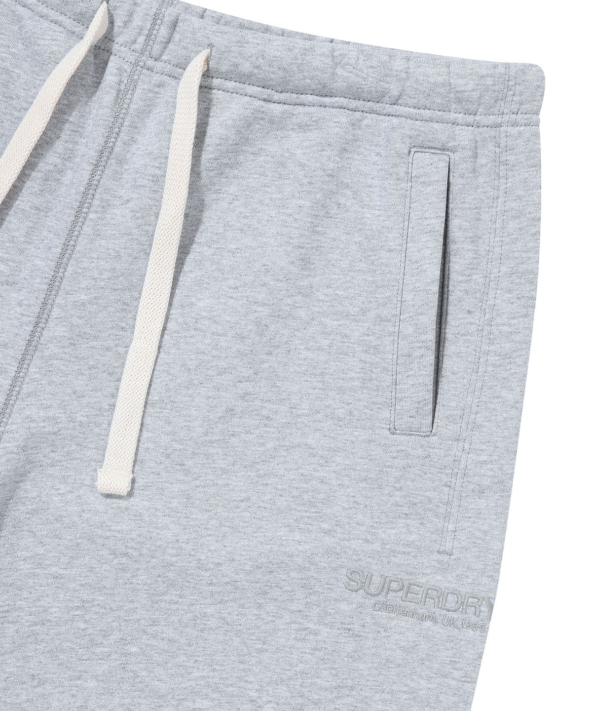 슈퍼드라이(SUPERDRY) 코어 스웨트 쇼츠 라이트 멜란지 그레이