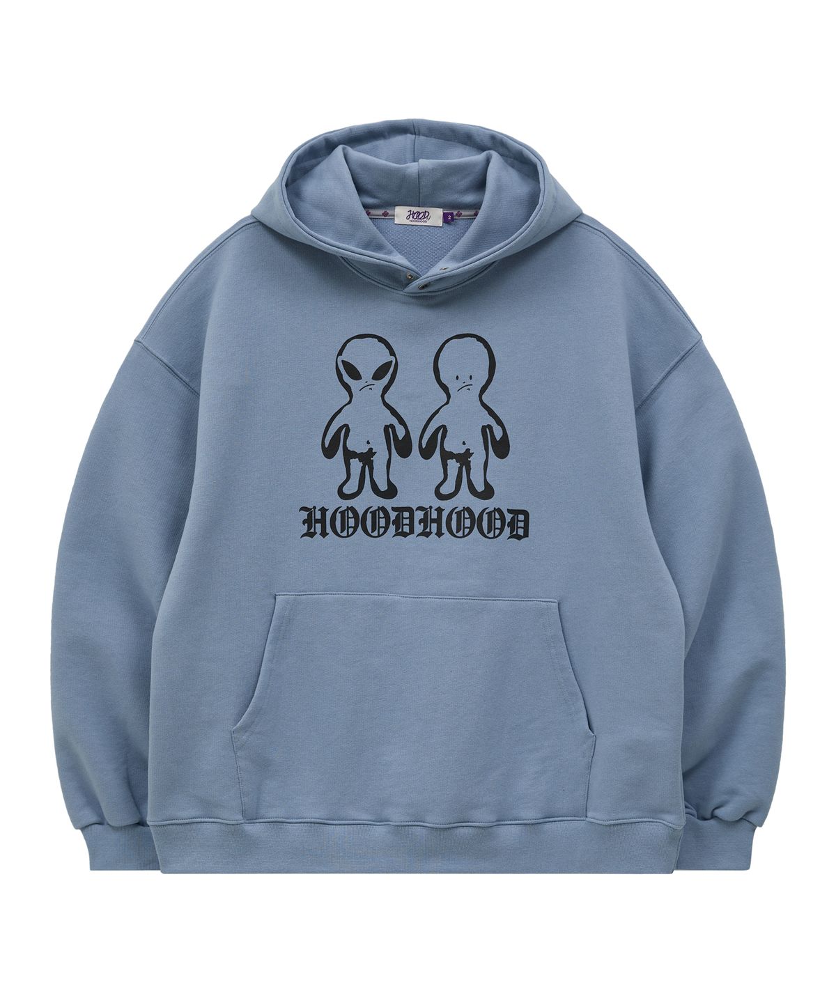 후드후드(HOODHOOD) 트윈 에일리언 오버핏 후드 스카이블루