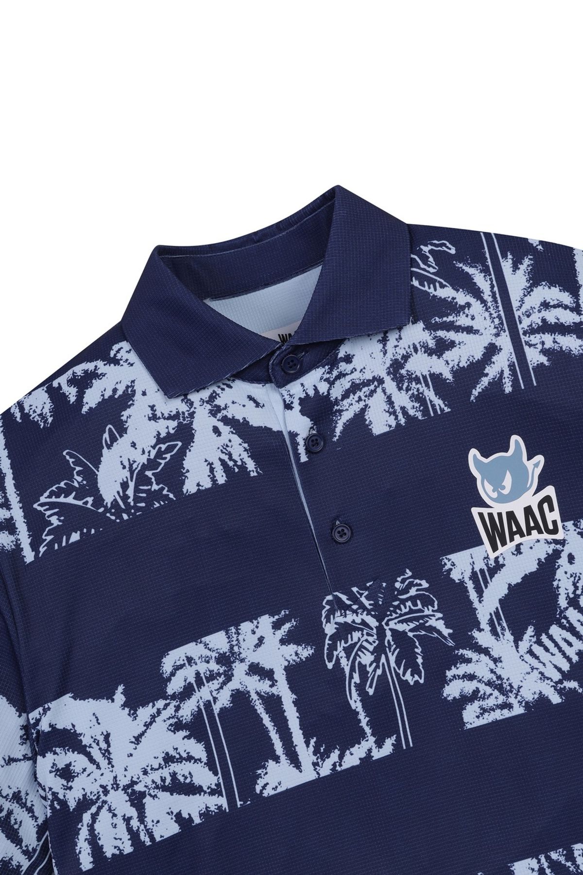 왁(WAAC) Men Athletic Palm Tree Block Polo_WTTCM25403NYD