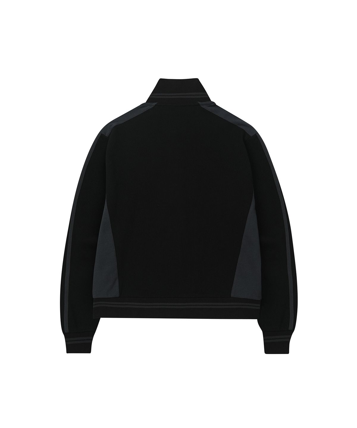 세컨모놀로그(SECONDMONO) Waffle Track Jacket [BLACK]_SEJK022BLACK