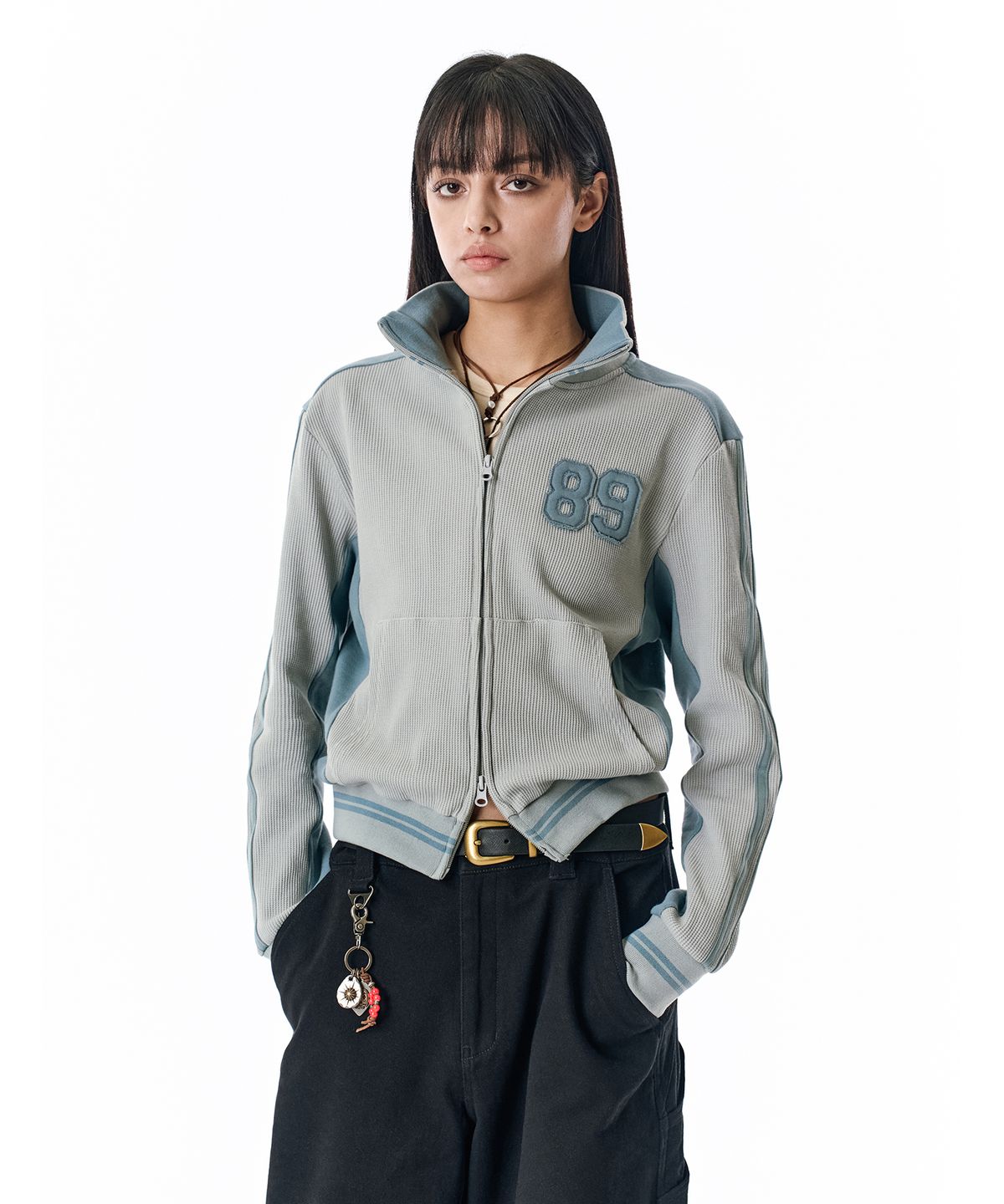 세컨모놀로그(SECONDMONO) Waffle Track Jacket [SEBLUE]_SEJK022SEBLUE