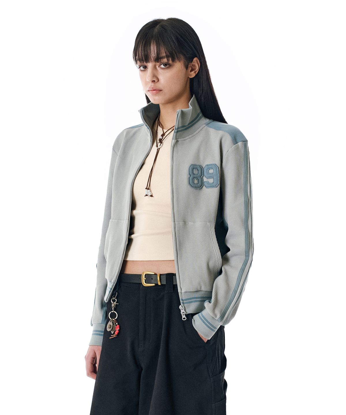 세컨모놀로그(SECONDMONO) Waffle Track Jacket [SEBLUE]_SEJK022SEBLUE