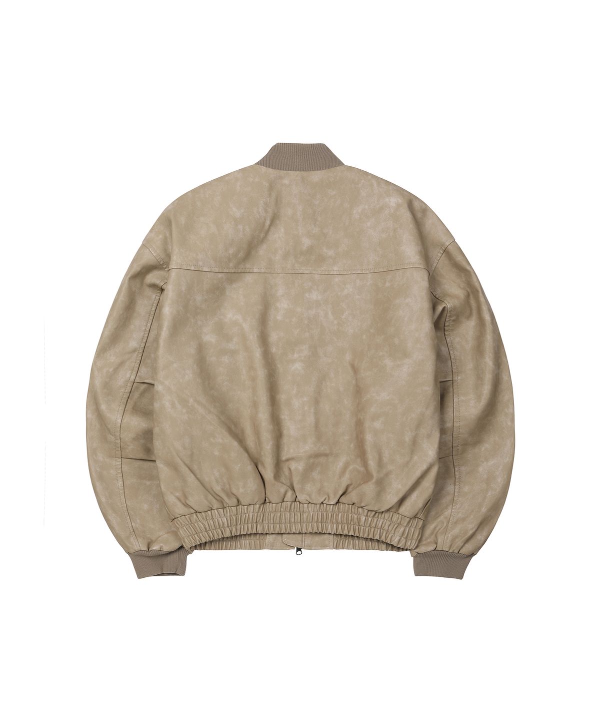 세컨모놀로그(SECONDMONO) Washed Faux Leather Blouson [BEIGE]_SEJK024BEIGE