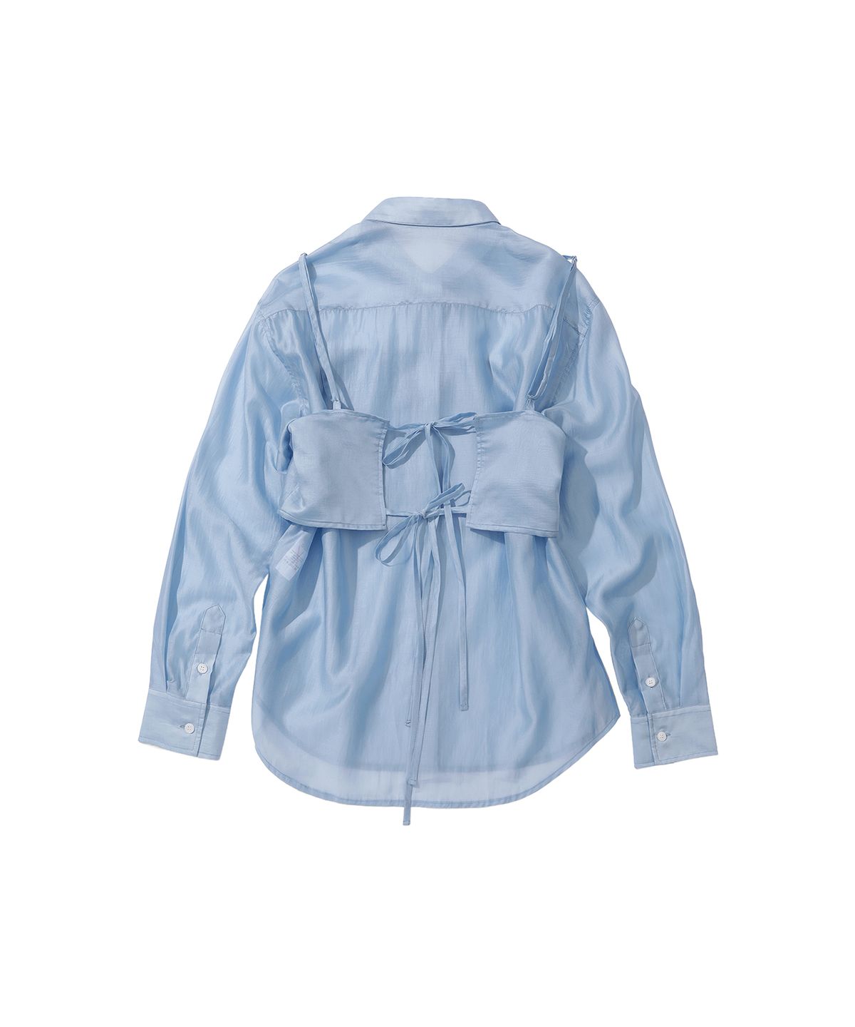 세컨모놀로그(SECONDMONO) W.(SET)Sheer Shirt Bustier Set [SKYBLUE]_SEWSH002SKYBLUE
