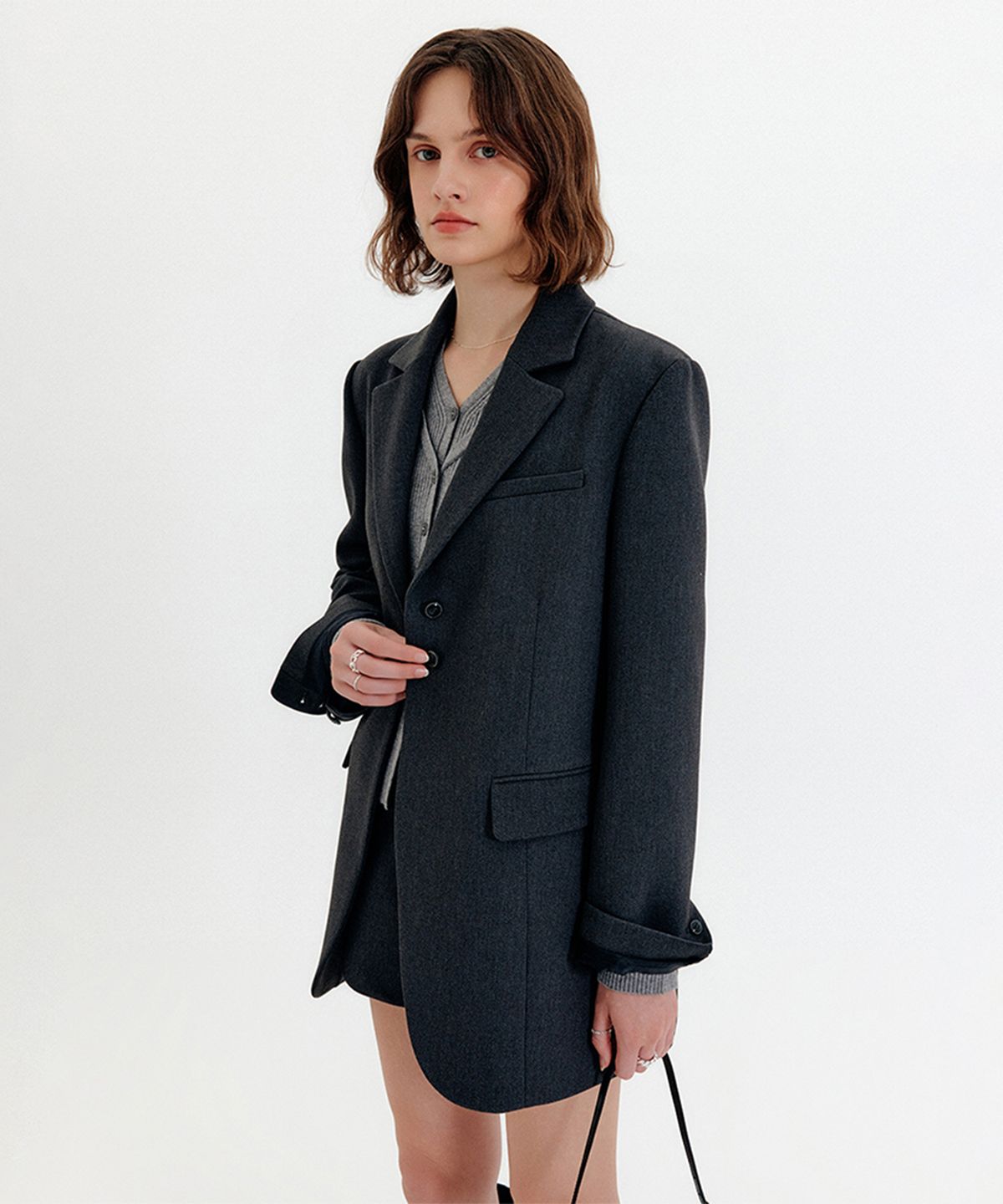 룩캐스트(LOOKAST) 니야 오버핏 싱글 자켓 / NIYA OVERFIT SINGLE JACKET_3colors