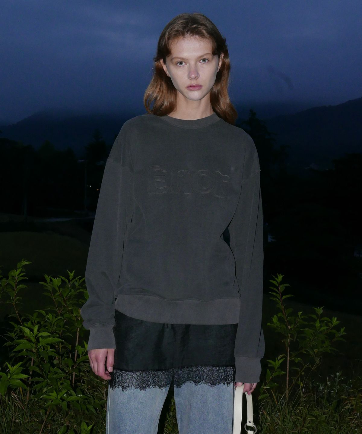 엔오르(EN OR) LACE MINI SKIRT - BLACK