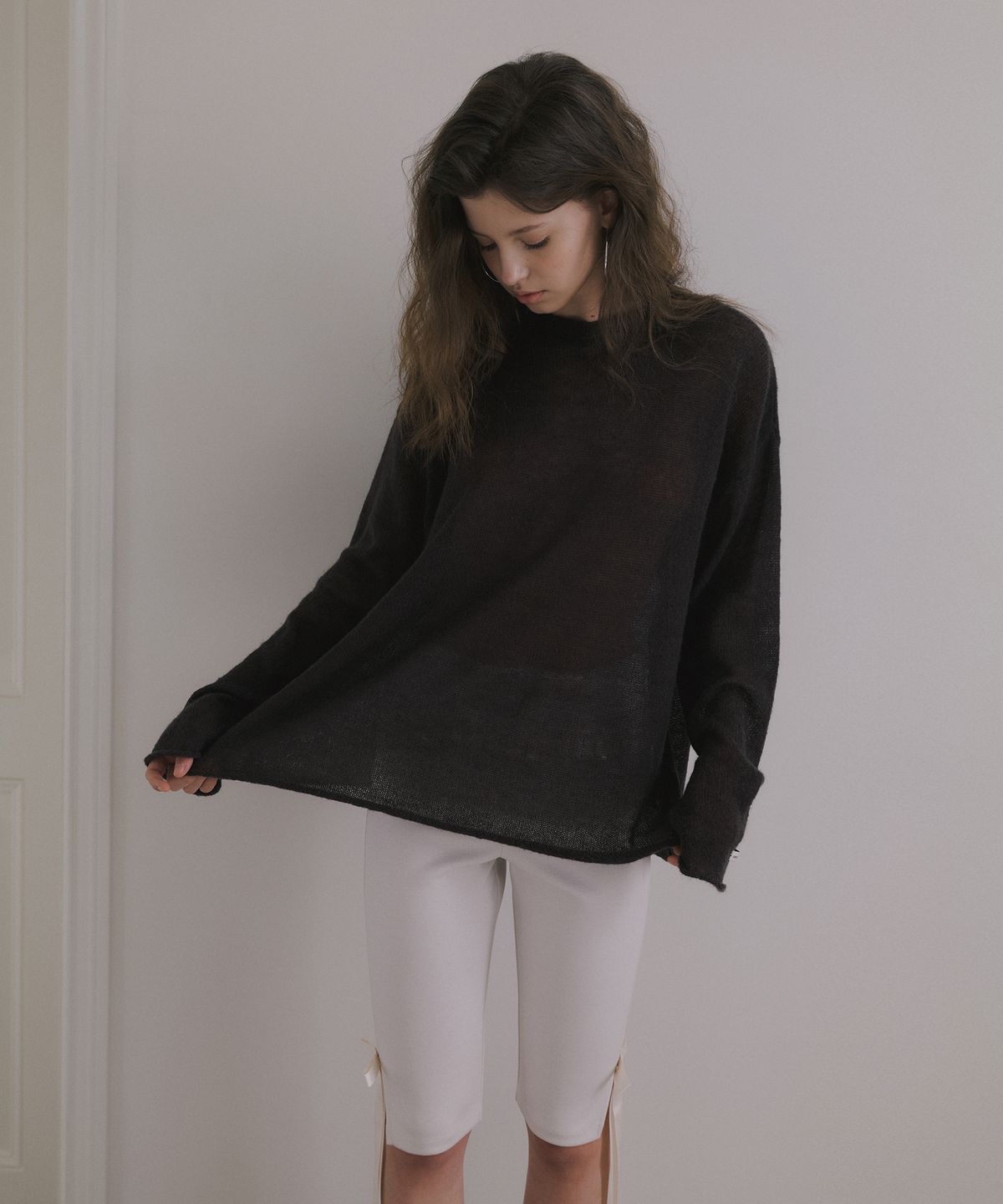 오버듀플레어(OVERDUEFLAIR) MOHAIR OF SWEATER_CHARCOAL