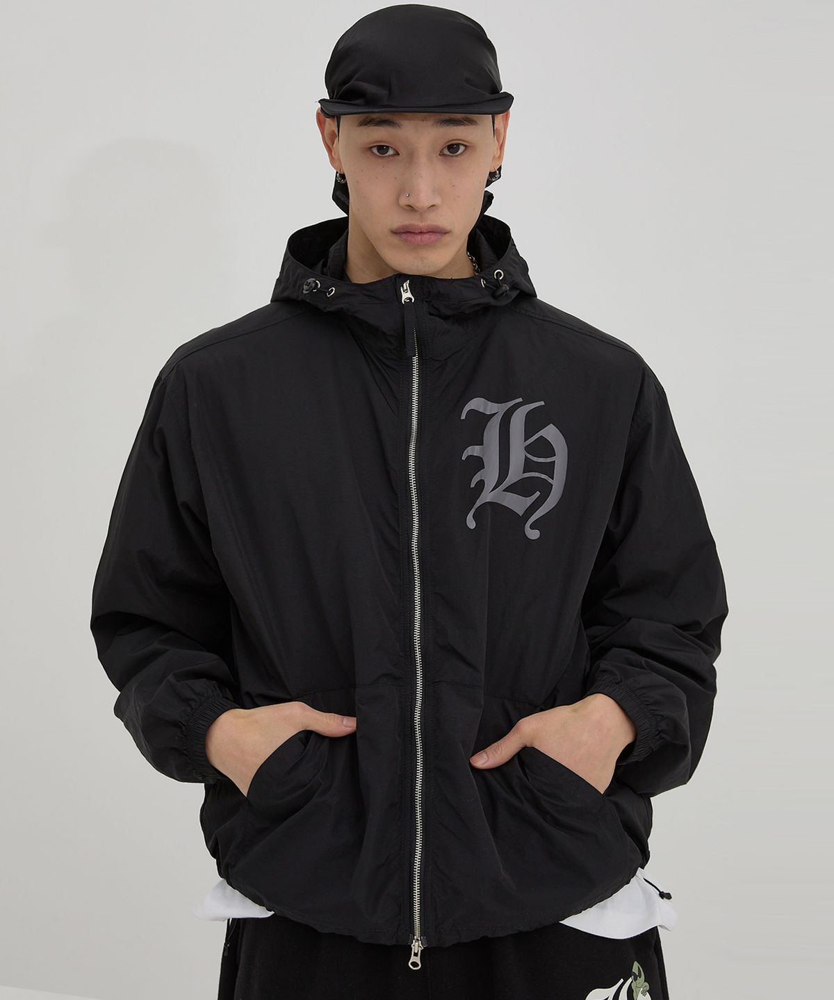 후드후드(HOODHOOD) H 윈드 브레이커 블랙