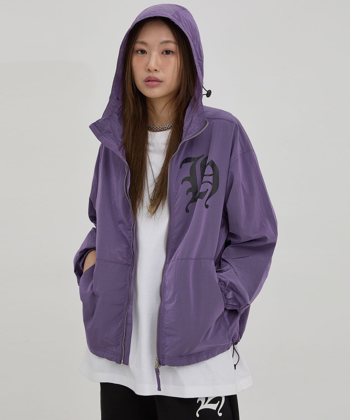 후드후드(HOODHOOD) H 윈드 브레이커 퍼플