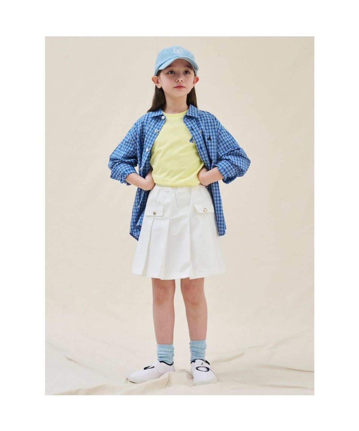 빈폴 키즈(BEANPOLE KIDS) 치노 플리츠 치마 바지  아이보리 (BI5227G030)