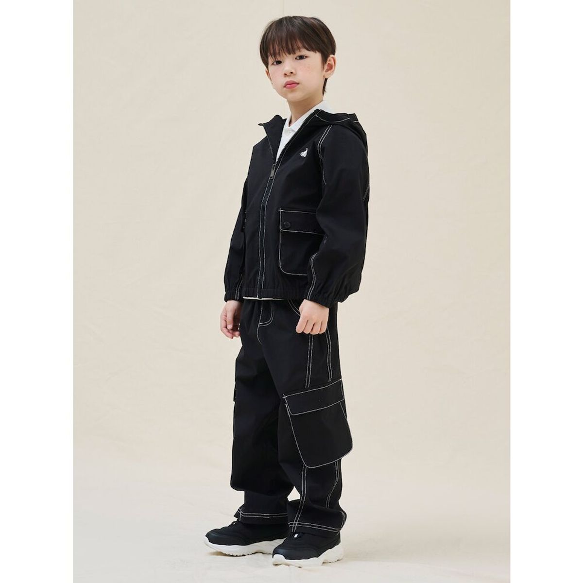 빈폴 키즈(BEANPOLE KIDS) 스티치 워크 팬츠  블랙 (BI5121U045)
