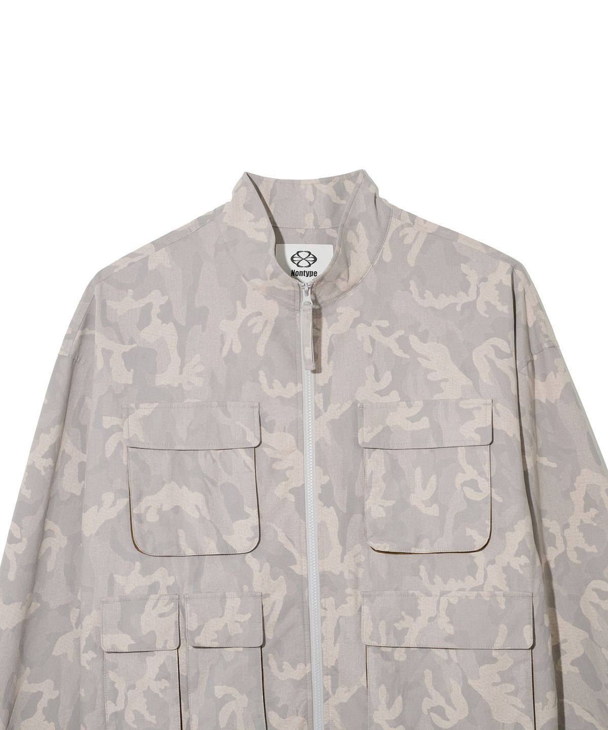 논타입(NONTYPE) CAMO LUGGAGE JUMPER (GREY)
