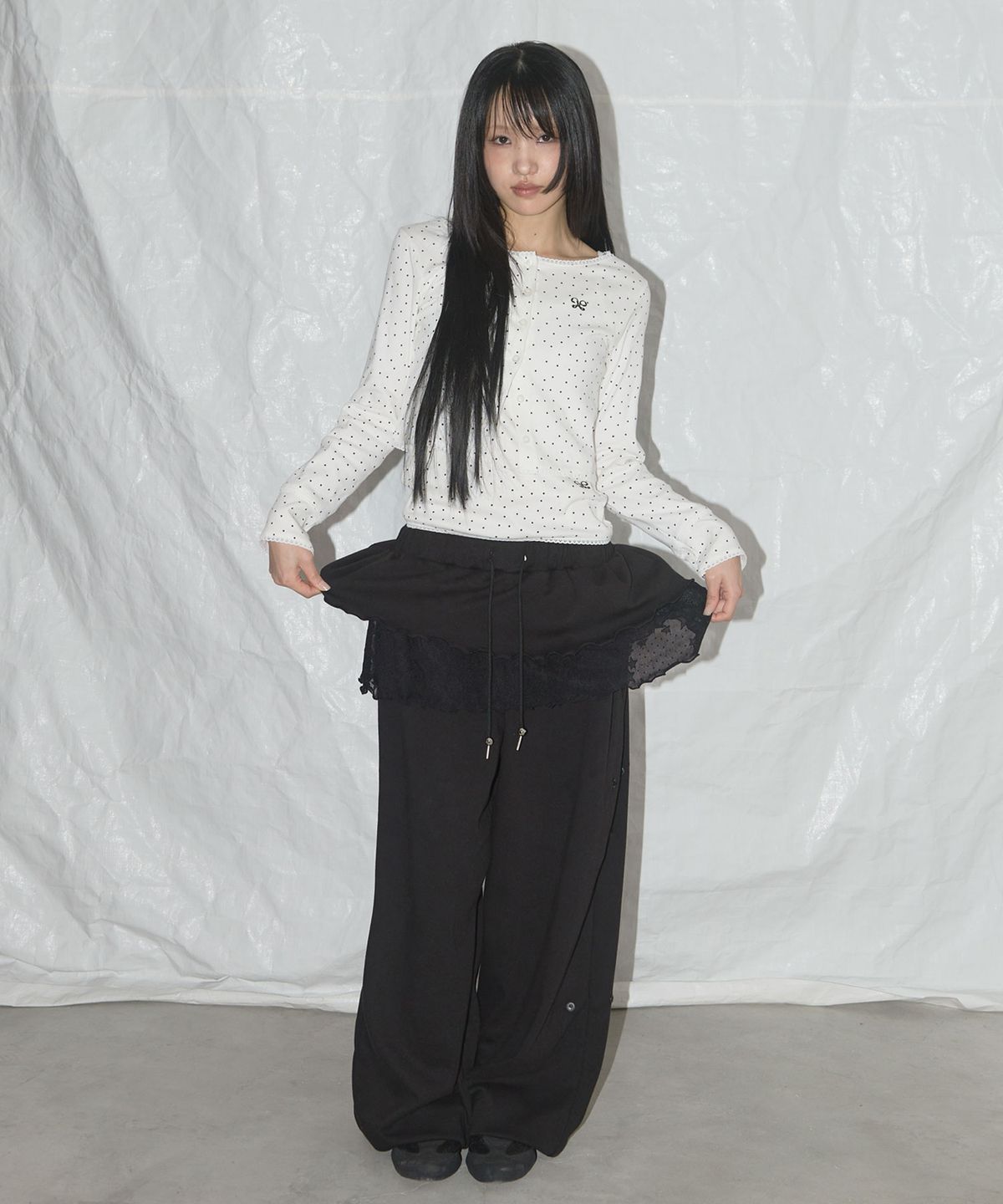 팬시클럽(FANCY CLUB) 레이스 스타 베이직 가디건 (WHITE)_F25QB092