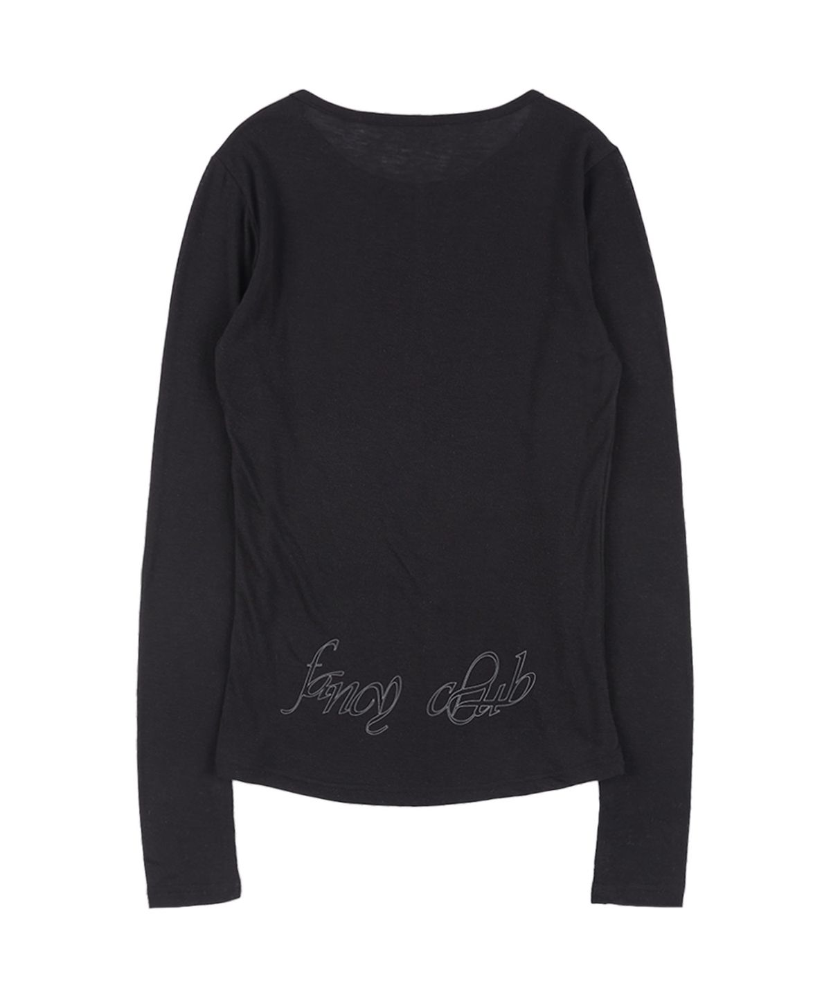 팬시클럽(FANCY CLUB) 3-WAY 도트 레이어드 롱슬리브 (BLACK)_F25QB071