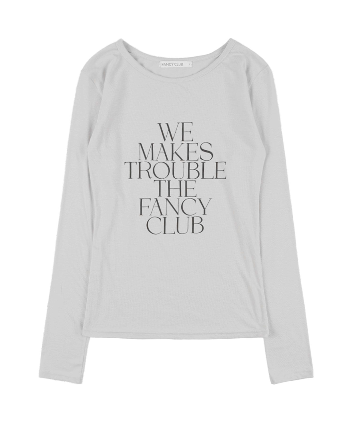 ◇NASTY FANCY CLUB◇ We Make Trouble Long Sleeve GREYISH BEI MUSINSA | FANCY CLUB We Make Trouble Long Sleeve (GREYISH