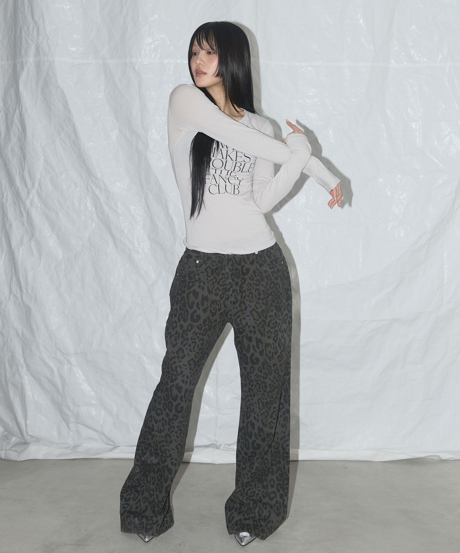 ★FANCYCLUB★WE MAKES TROUBLE LONG SLEEVE(GY. BEIGE)★正規品 MUSINSA | FANCY CLUB We Make Trouble Long Sleeve (GREYISH