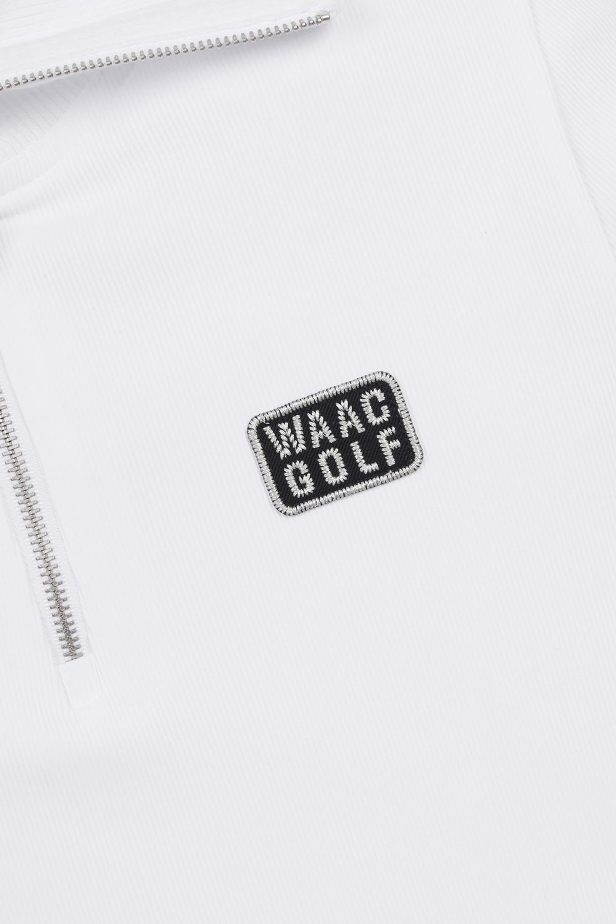 왁(WAAC) Women Cool Ribbed Quarter-zip SS Top_WWTCM25208WHX