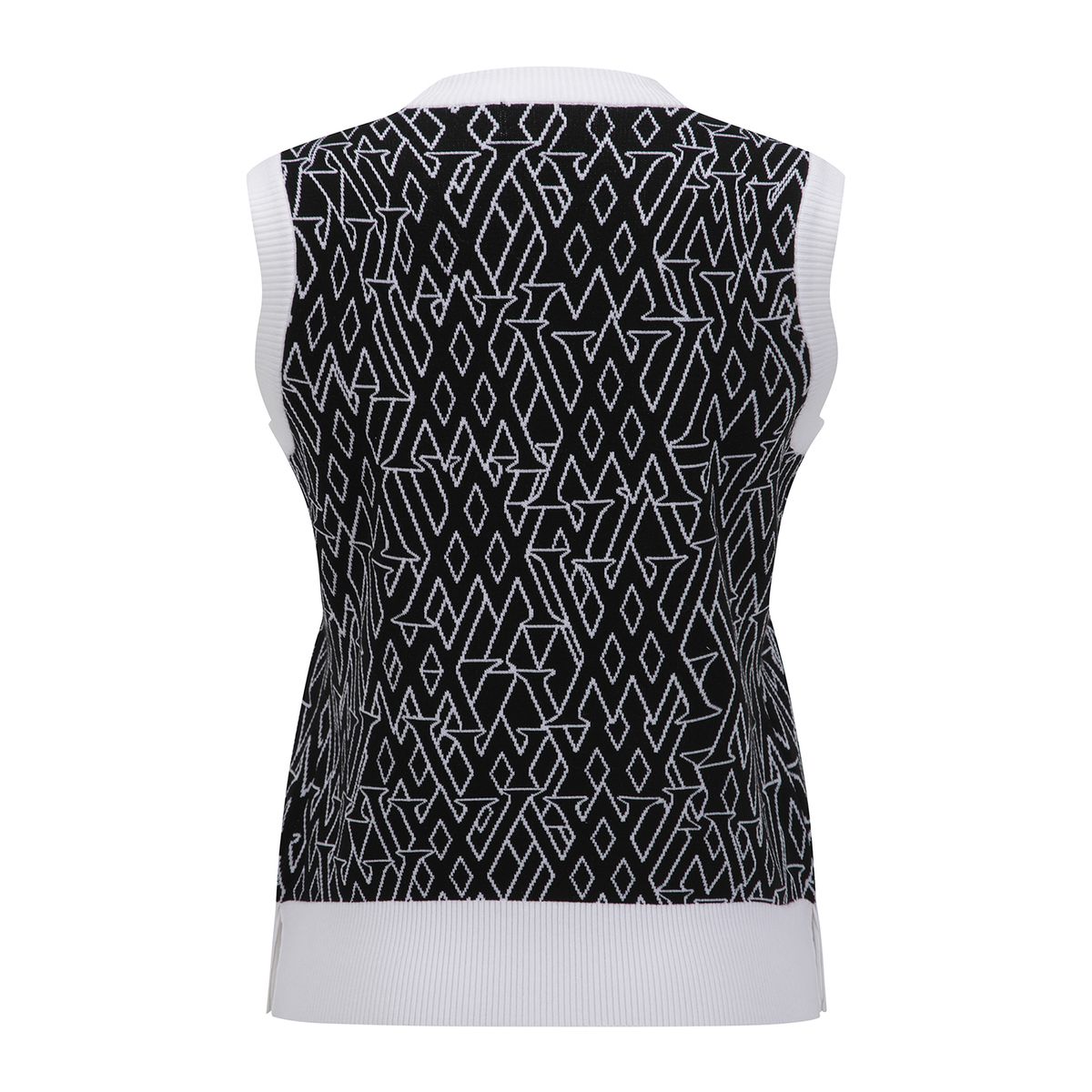 어뉴골프(ANEW GOLF) WOMEN SP LOGO PATTERN KNIT VEST_BK