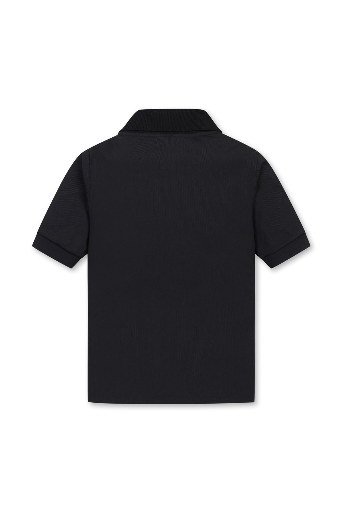 왁(WAAC) Women Cool Ribbed Quarter-zip SS Top_WWTCM25208BKX
