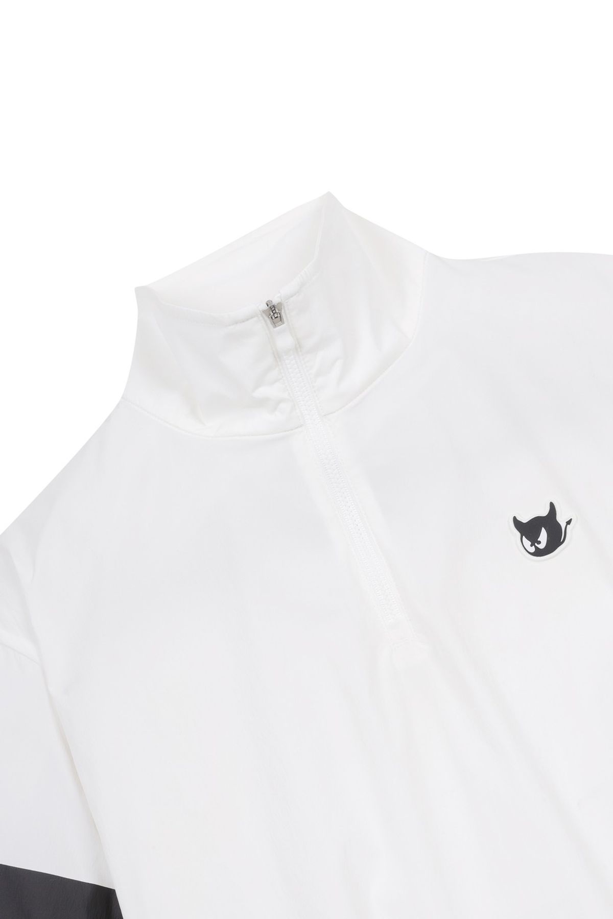 왁(WAAC) Women 2-way Collar Woven SS Half Zip Pullover_WWTCM25903WHX