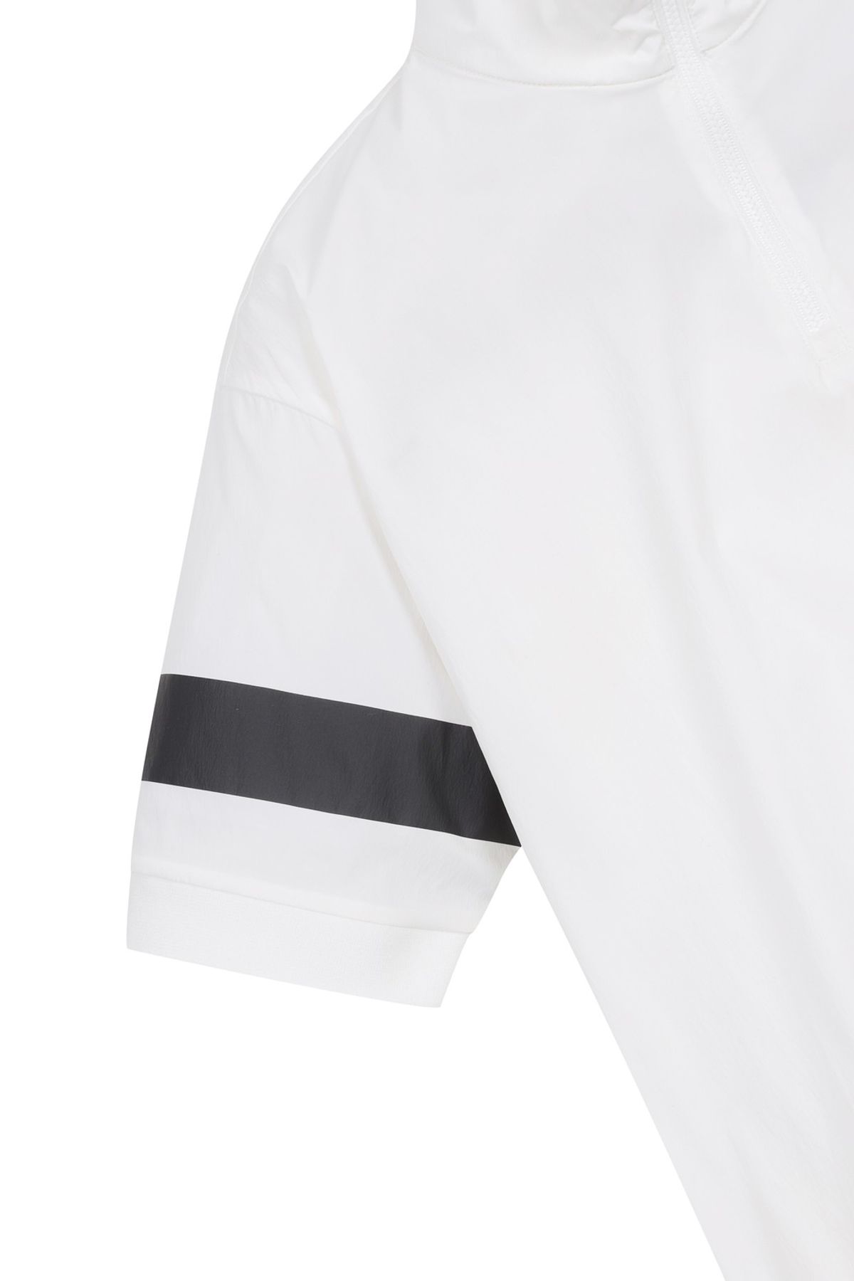 왁(WAAC) Women 2-way Collar Woven SS Half Zip Pullover_WWTCM25903WHX