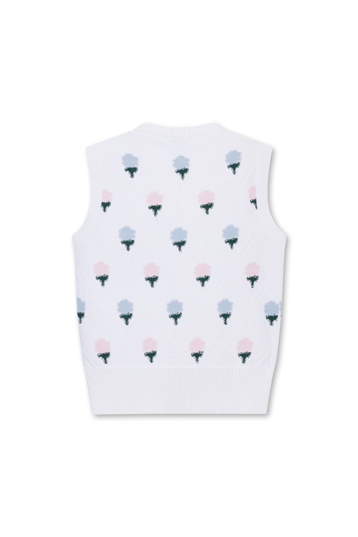 왁(WAAC) Women Flower Embroidery Knit Vest_WWWAS25101WHX