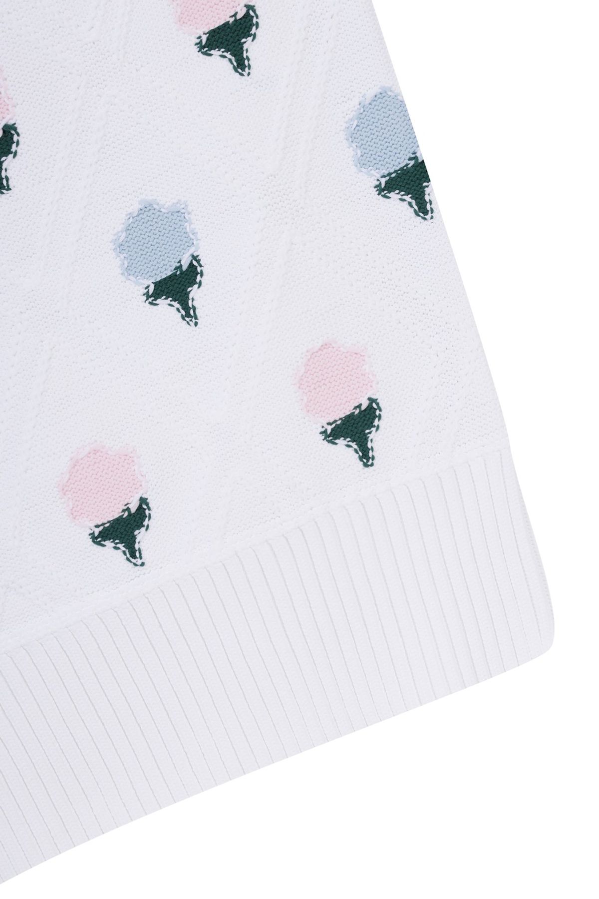 왁(WAAC) Women Flower Embroidery Knit Vest_WWWAS25101WHX