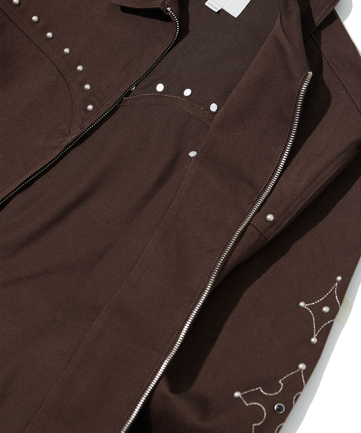 크리틱(CRITIC) STUDDED WORK JACKET BROWN