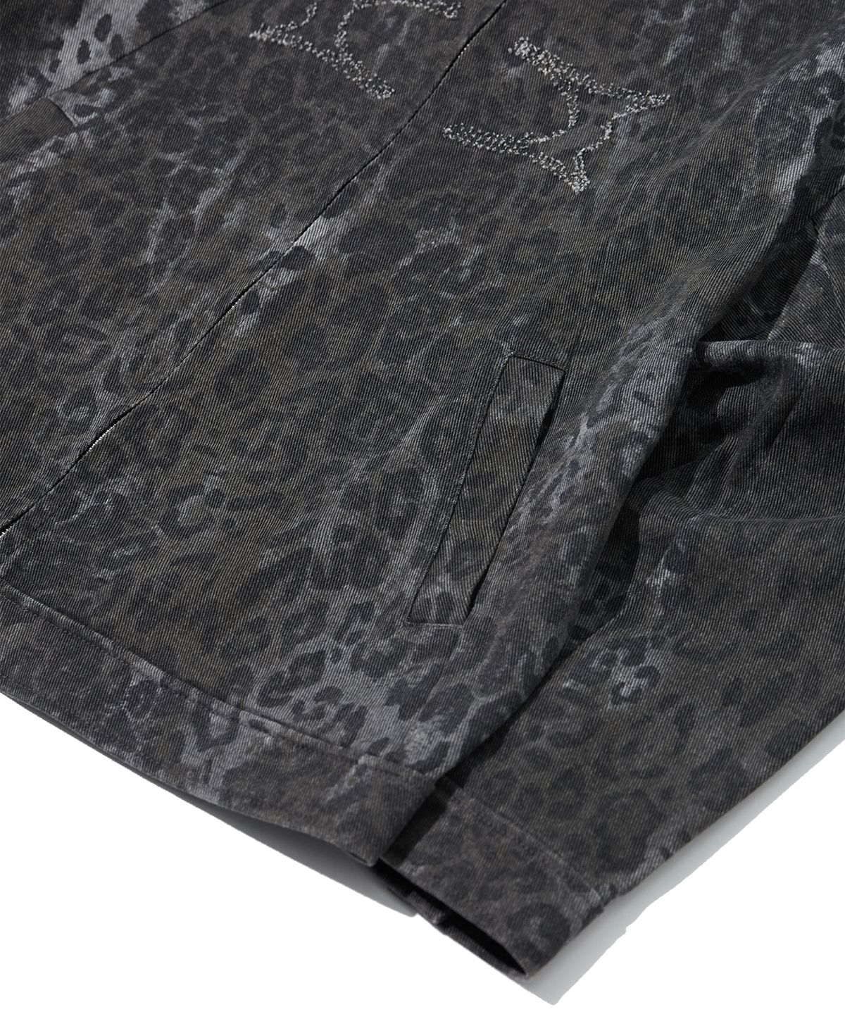 크리틱(CRITIC) LEOPARD TWILL JACKET CHARCOAL