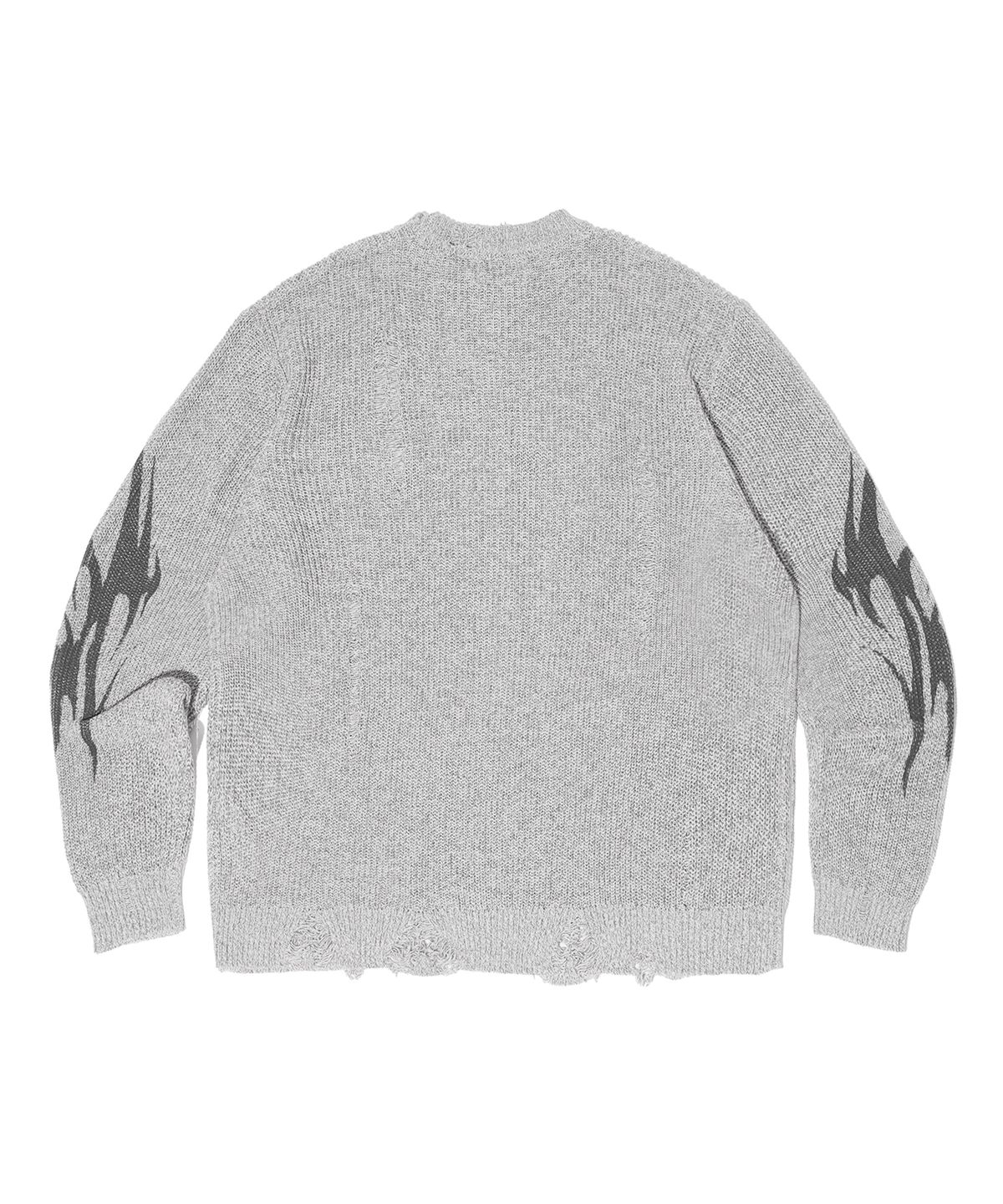 크리틱(CRITIC) CRITIC CHAOS DAMAGE KNIT GREY