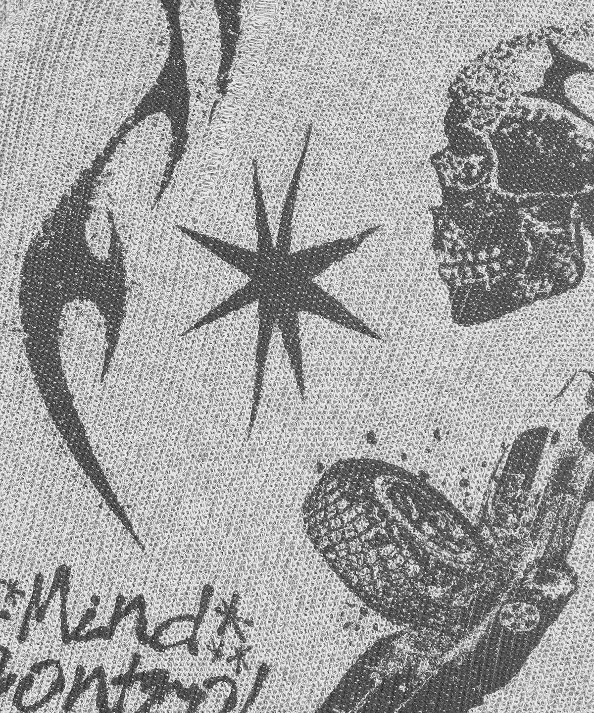 크리틱(CRITIC) CRITIC CHAOS DAMAGE KNIT GREY