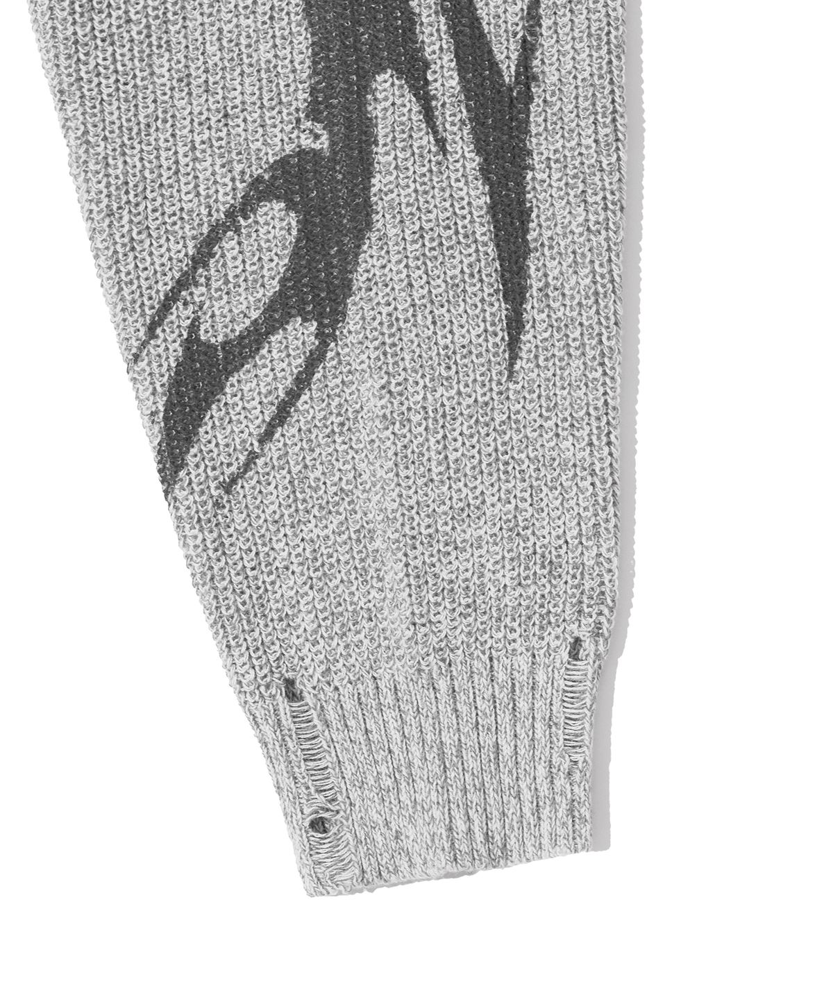 크리틱(CRITIC) CRITIC CHAOS DAMAGE KNIT GREY