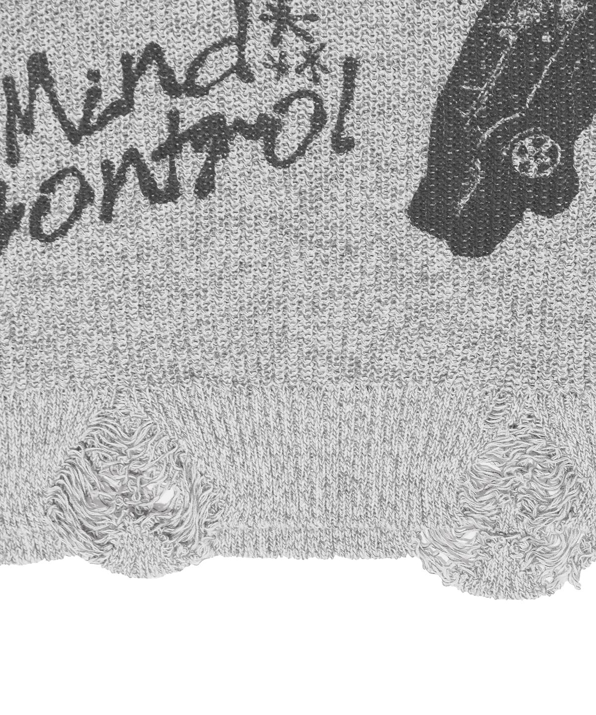 크리틱(CRITIC) CRITIC CHAOS DAMAGE KNIT GREY