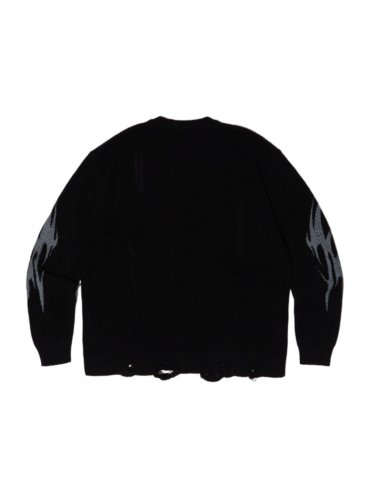 크리틱(CRITIC) CRITIC CHAOS DAMAGE KNIT BLACK