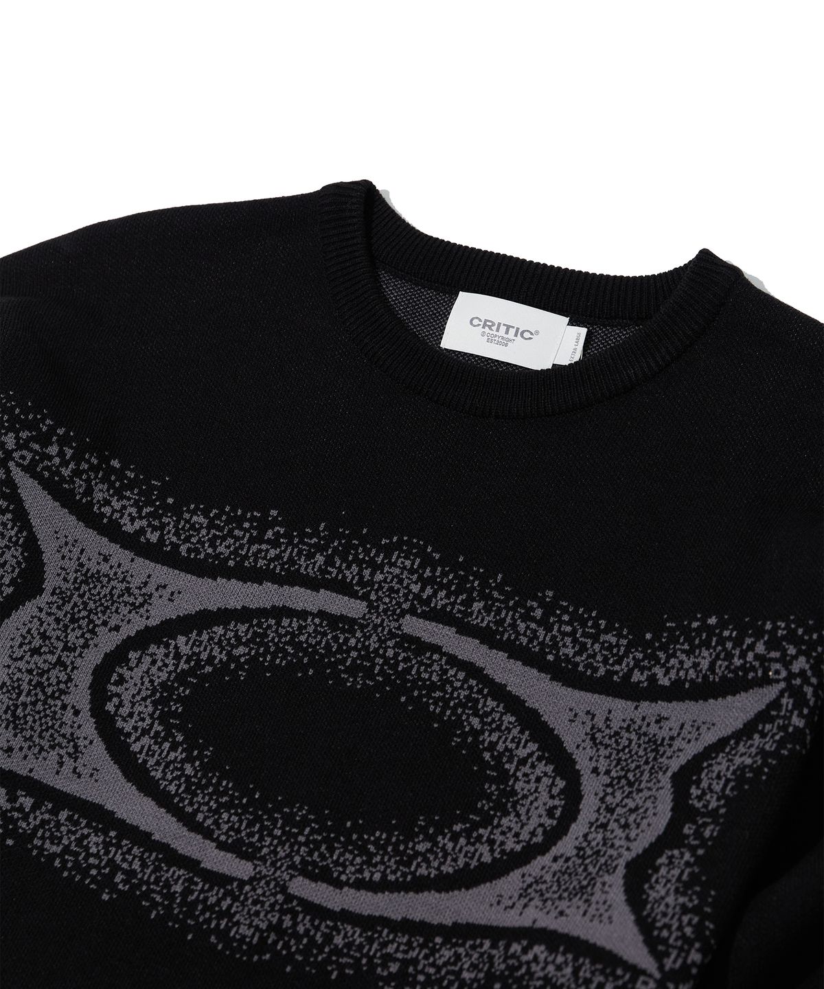 크리틱(CRITIC) WORMHOLE NOISE KNIT BLACK