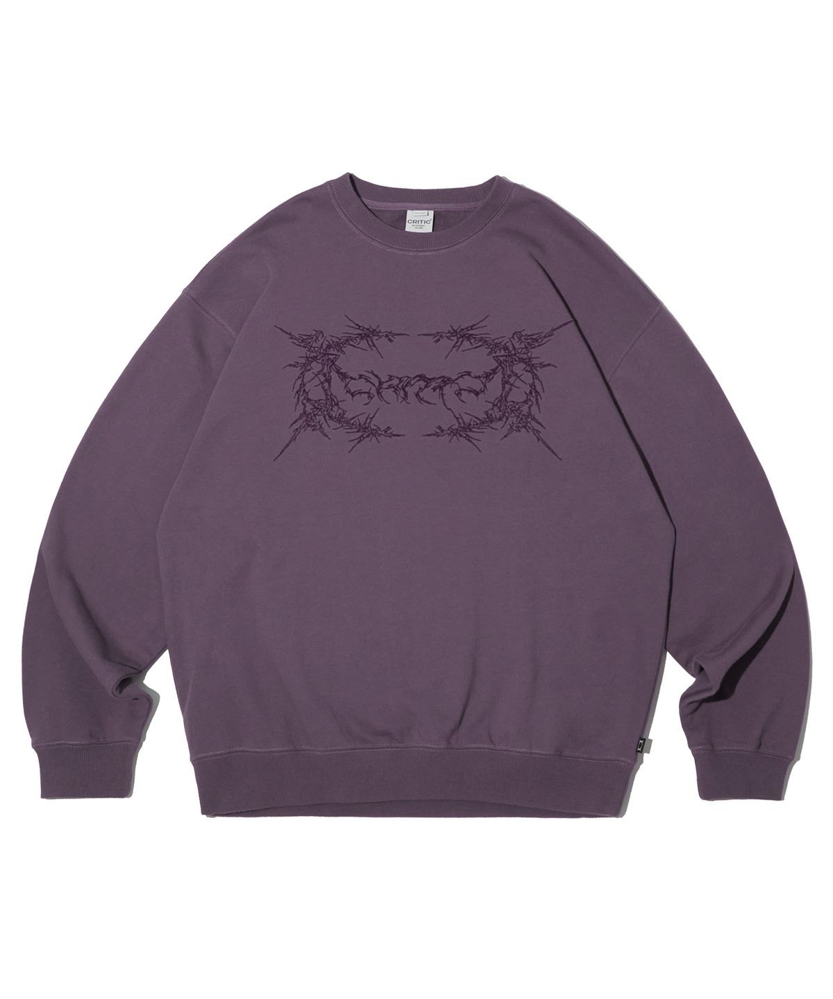 크리틱(CRITIC) SPIKE WORMHOLE SWEAT SHIRTS PURPLE