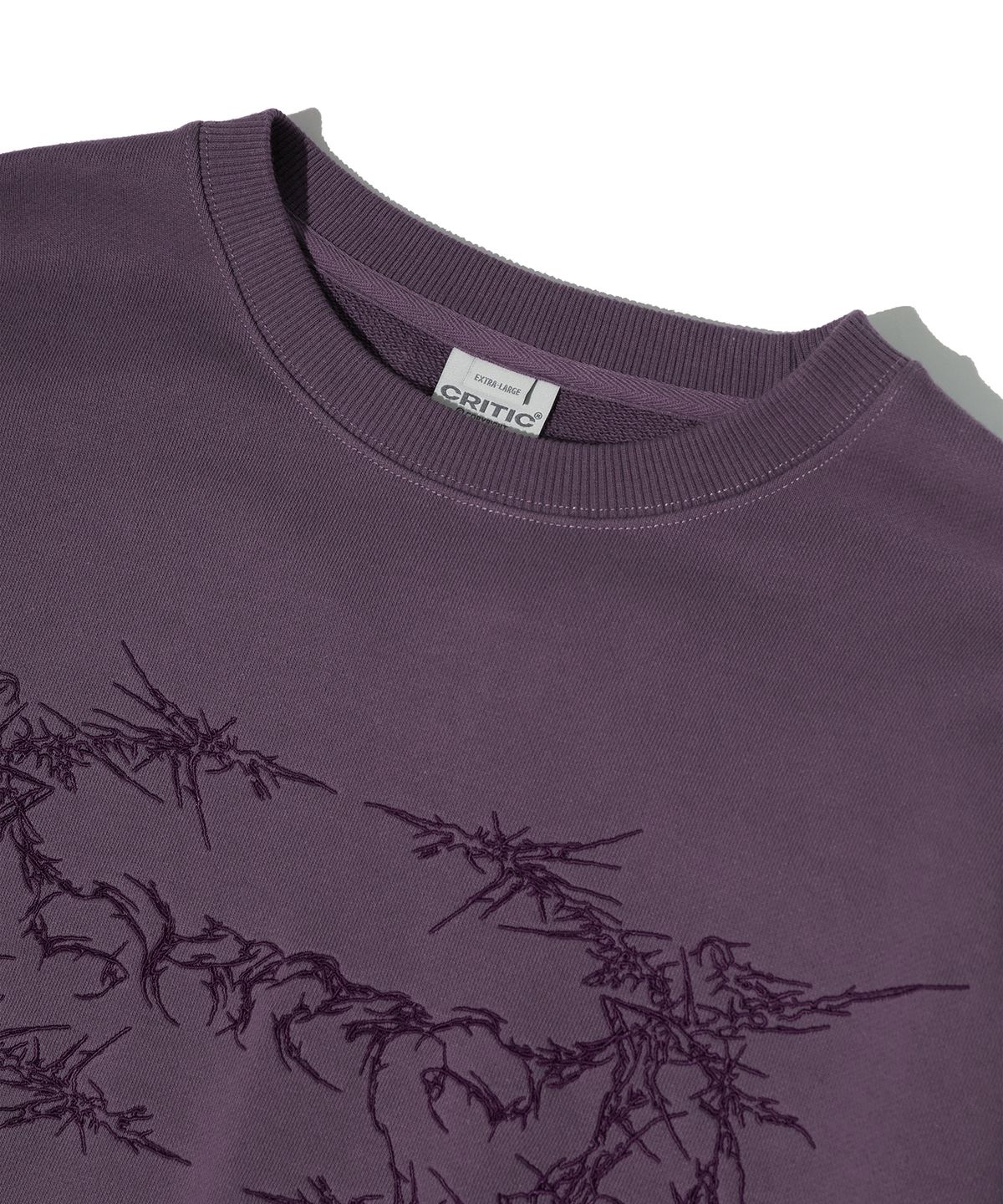 크리틱(CRITIC) SPIKE WORMHOLE SWEAT SHIRTS PURPLE