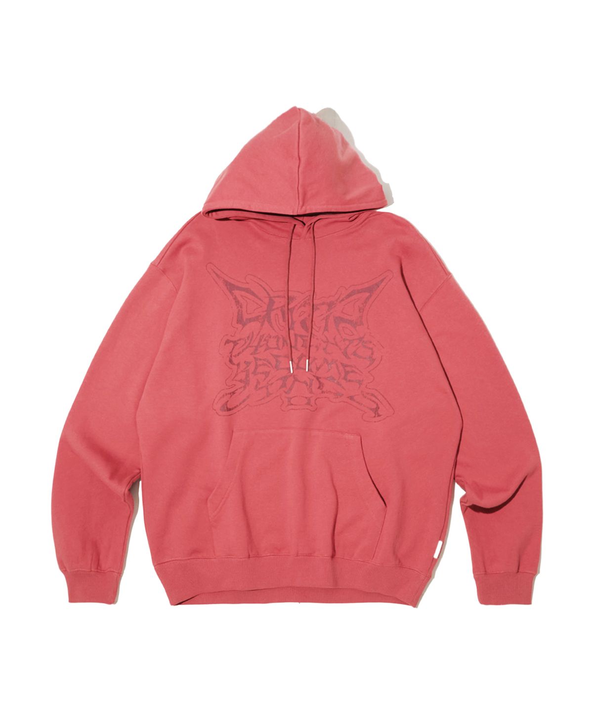 크리틱(CRITIC) CRACK LETTERING HOODIE PINK