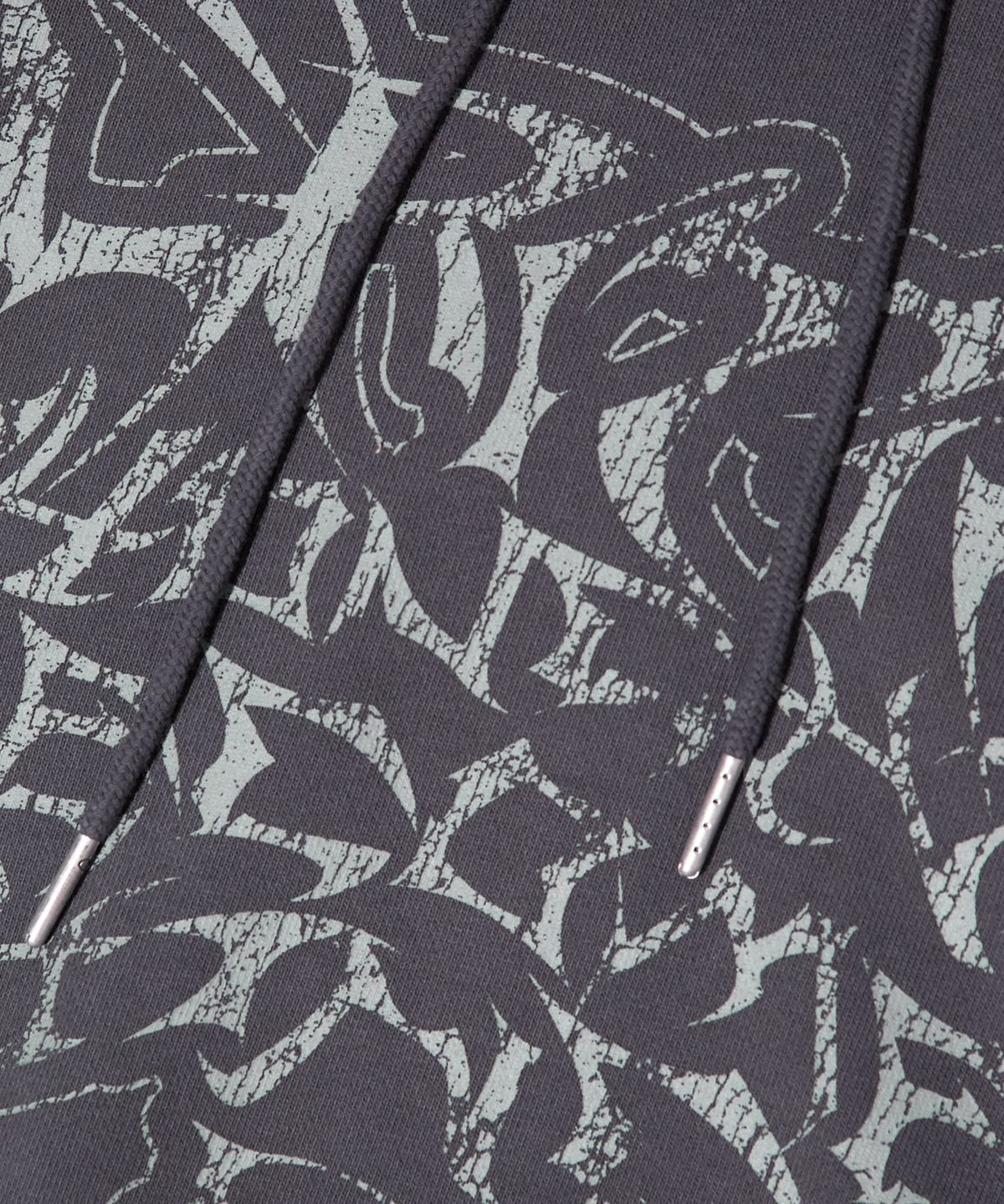 크리틱(CRITIC) CRACK LETTERING HOODIE CHARCOAL
