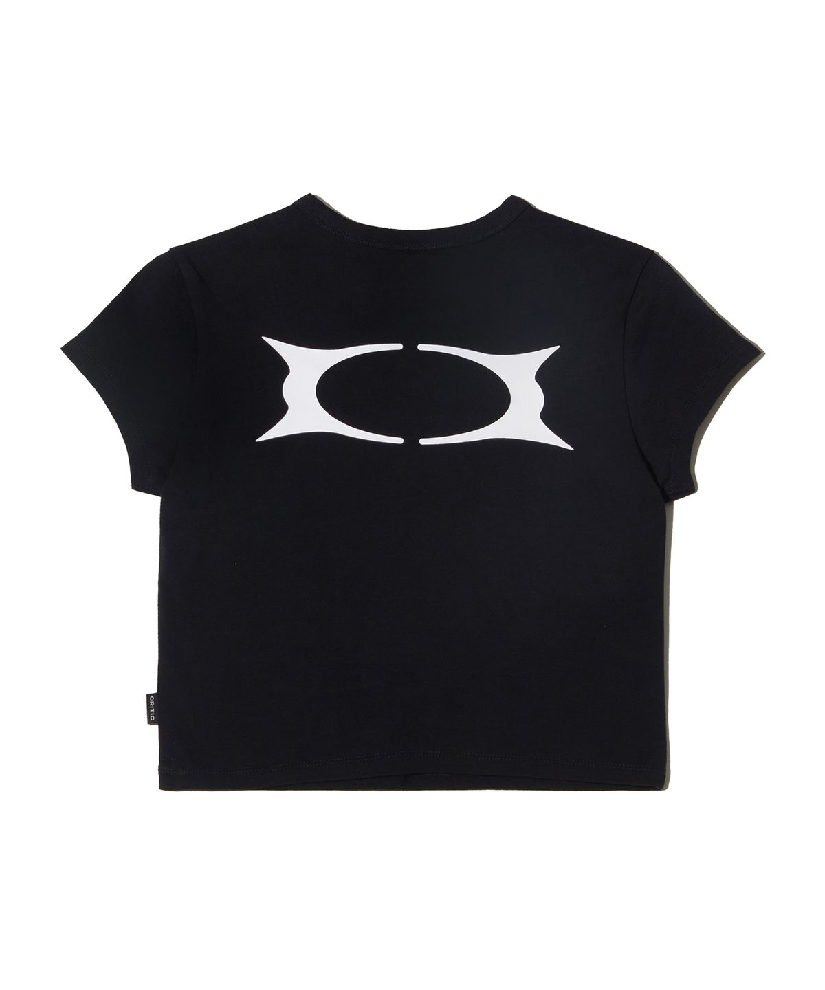 크리틱(CRITIC) OG WORMHOLE LOGO CROP T-SHIRTS BLACK