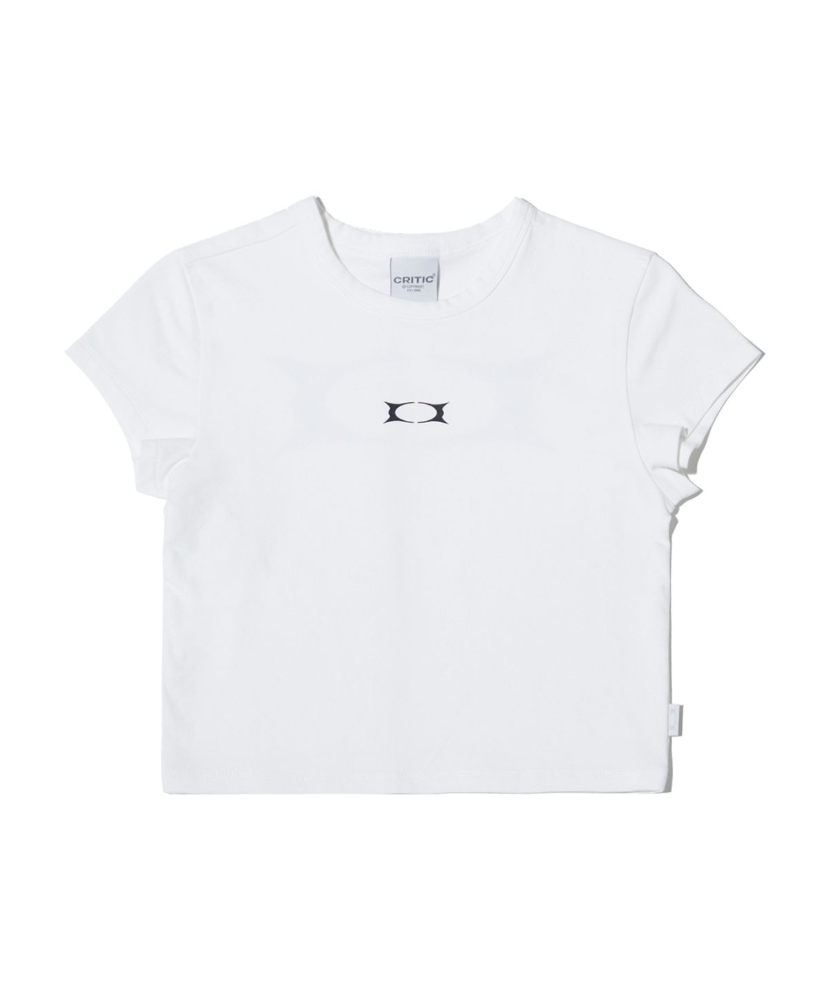 크리틱(CRITIC) OG WORMHOLE LOGO CROP T-SHIRTS WHITE