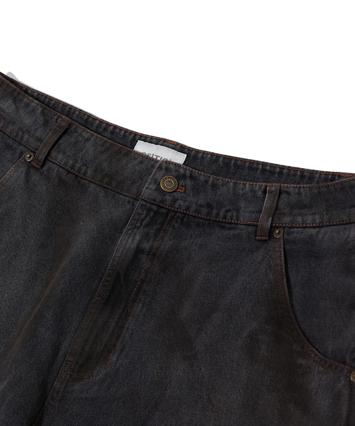 크리틱(CRITIC) DIRTY WASHED DENIM PANTS BLACK DENIM