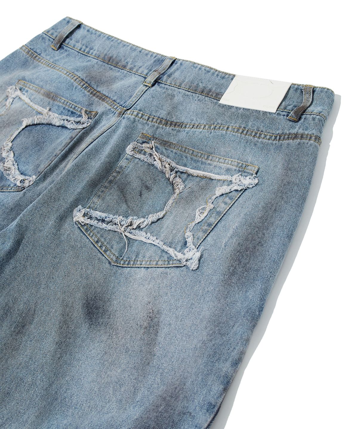 크리틱(CRITIC) DIRTY WASHED DENIM PANTS LIGHT BLUE